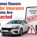 Common Reasons Motor Insurance Claims Are Rejected
